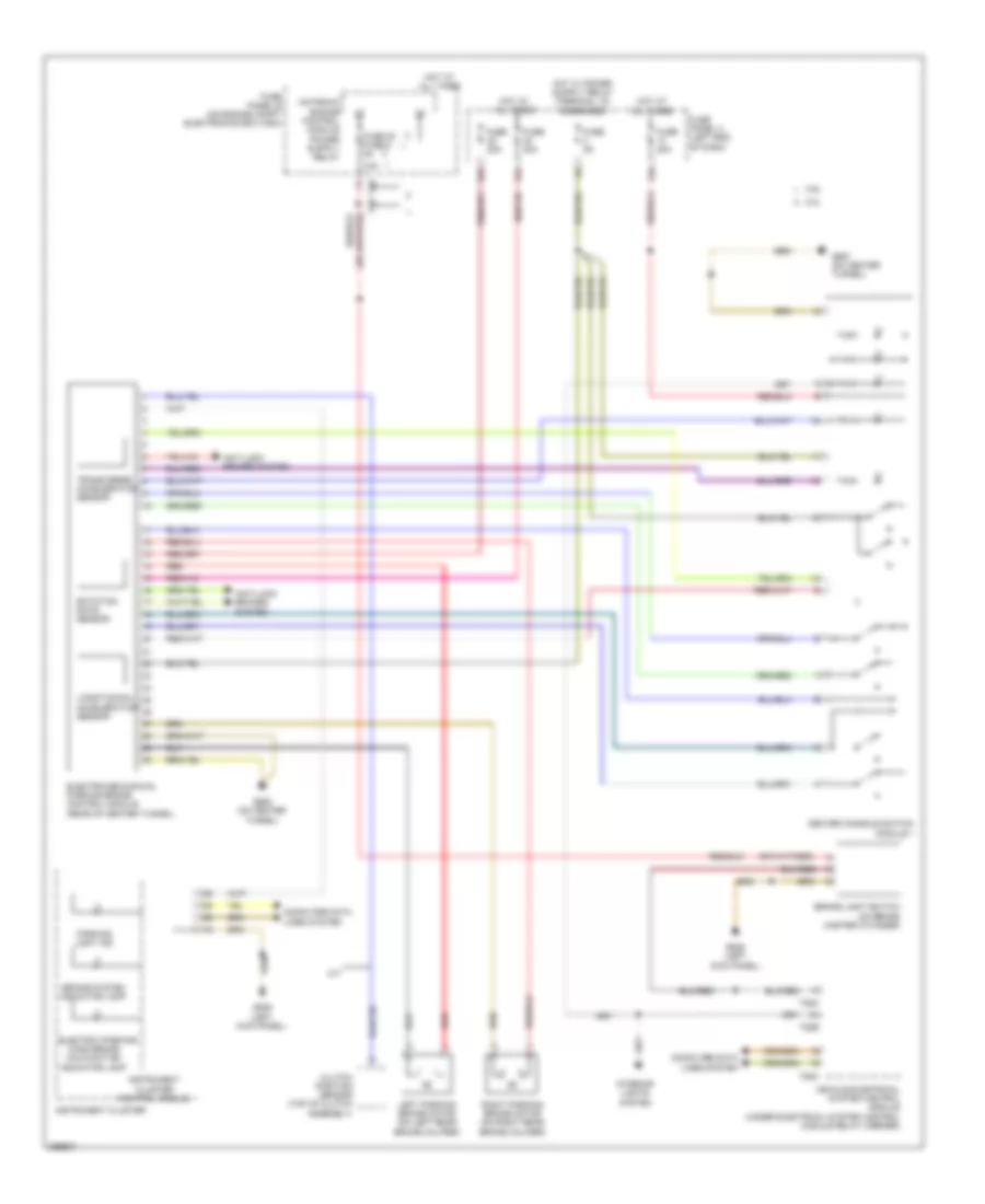 Electronic Parking Brake Wiring Diagram for Volkswagen CC Lux 2013