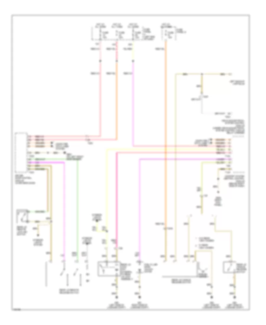 Trunk  Fuel Door Release Wiring Diagram for Volkswagen CC Lux 2013