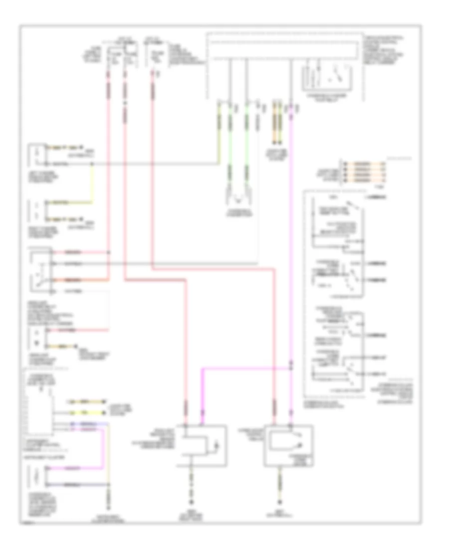 Wiper Washer Wiring Diagram for Volkswagen CC Lux 2013