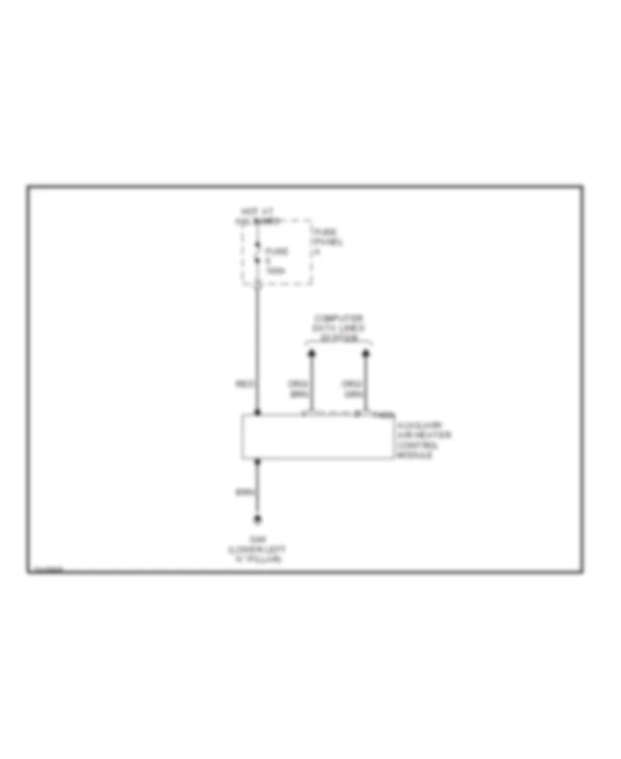 Auxiliary Heater Wiring Diagram for Volkswagen Jetta Value Edition 2006