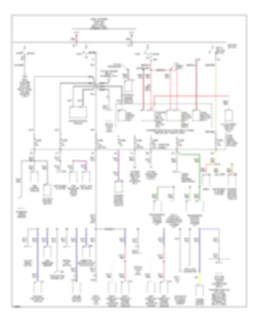 Power Distribution Wiring Diagram (2 of 4) for Volkswagen New Beetle 2.5 2006