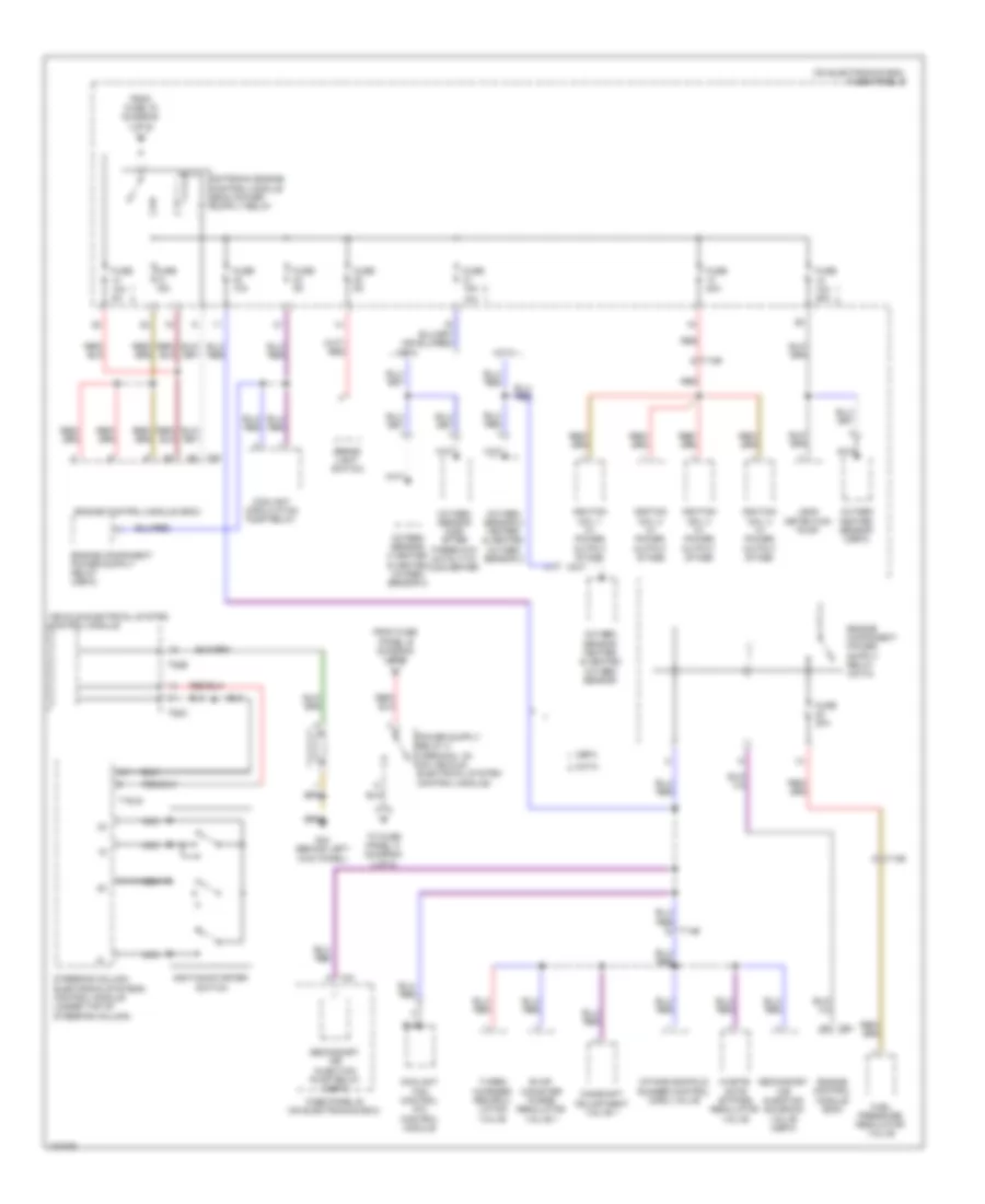 Power Distribution Wiring Diagram (2 of 5) for Volkswagen Eos Executive 2013
