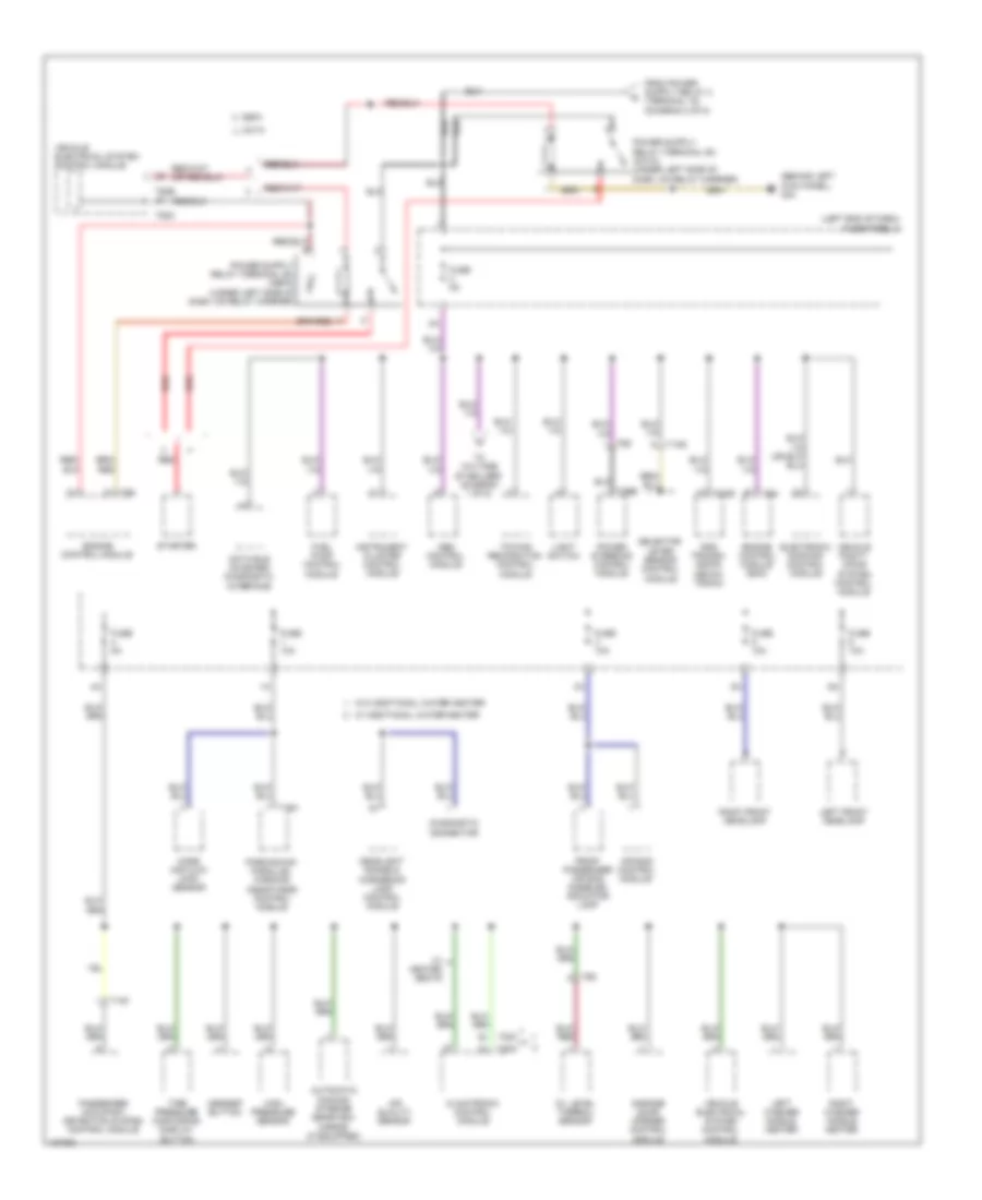 Power Distribution Wiring Diagram (3 of 5) for Volkswagen Eos Executive 2013