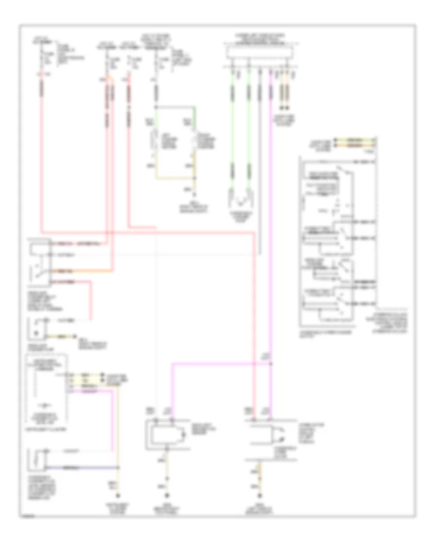 Электросхема стеклоочистителя, дворников и омывателя для Volkswagen Eos Executive 2013