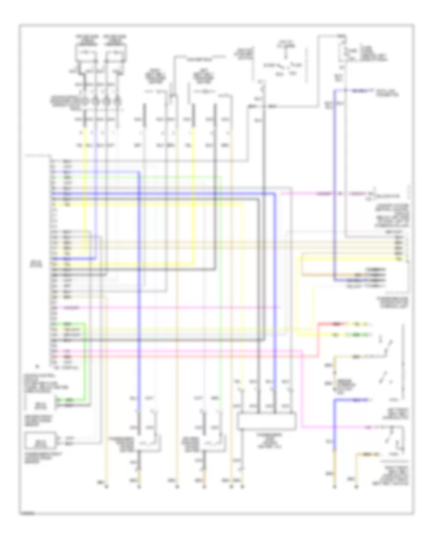 Supplemental Restraints Wiring Diagram 1 of 2 for Volkswagen New Beetle 2010