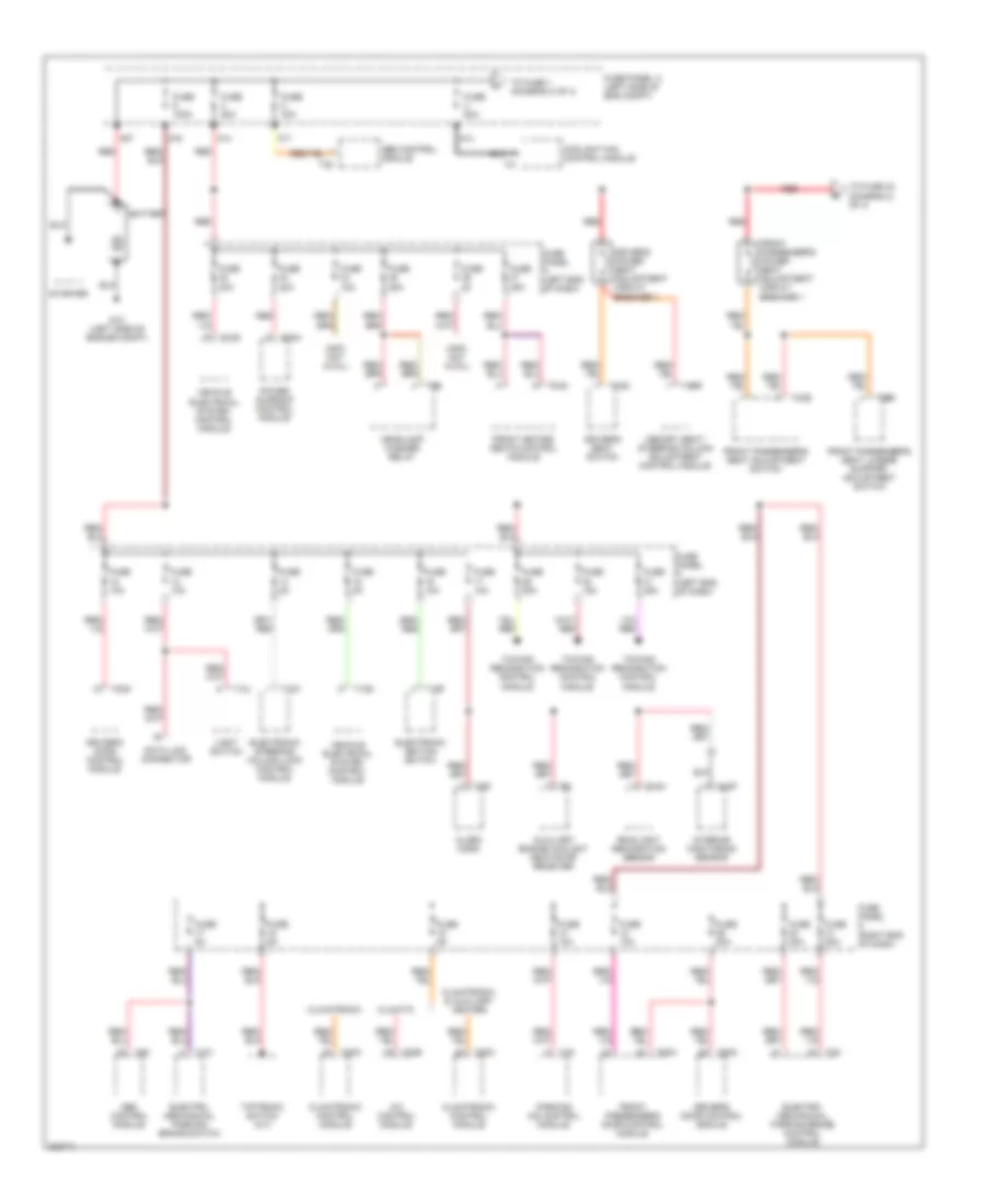 2.0L, Power Distribution Wiring Diagram, Late Production (1 of 4) for Volkswagen Passat Value Edition 2006