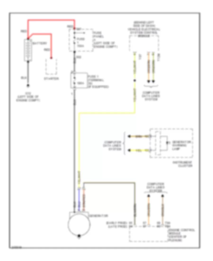 2 0L Charging Wiring Diagram for Volkswagen Passat Value Edition 2006