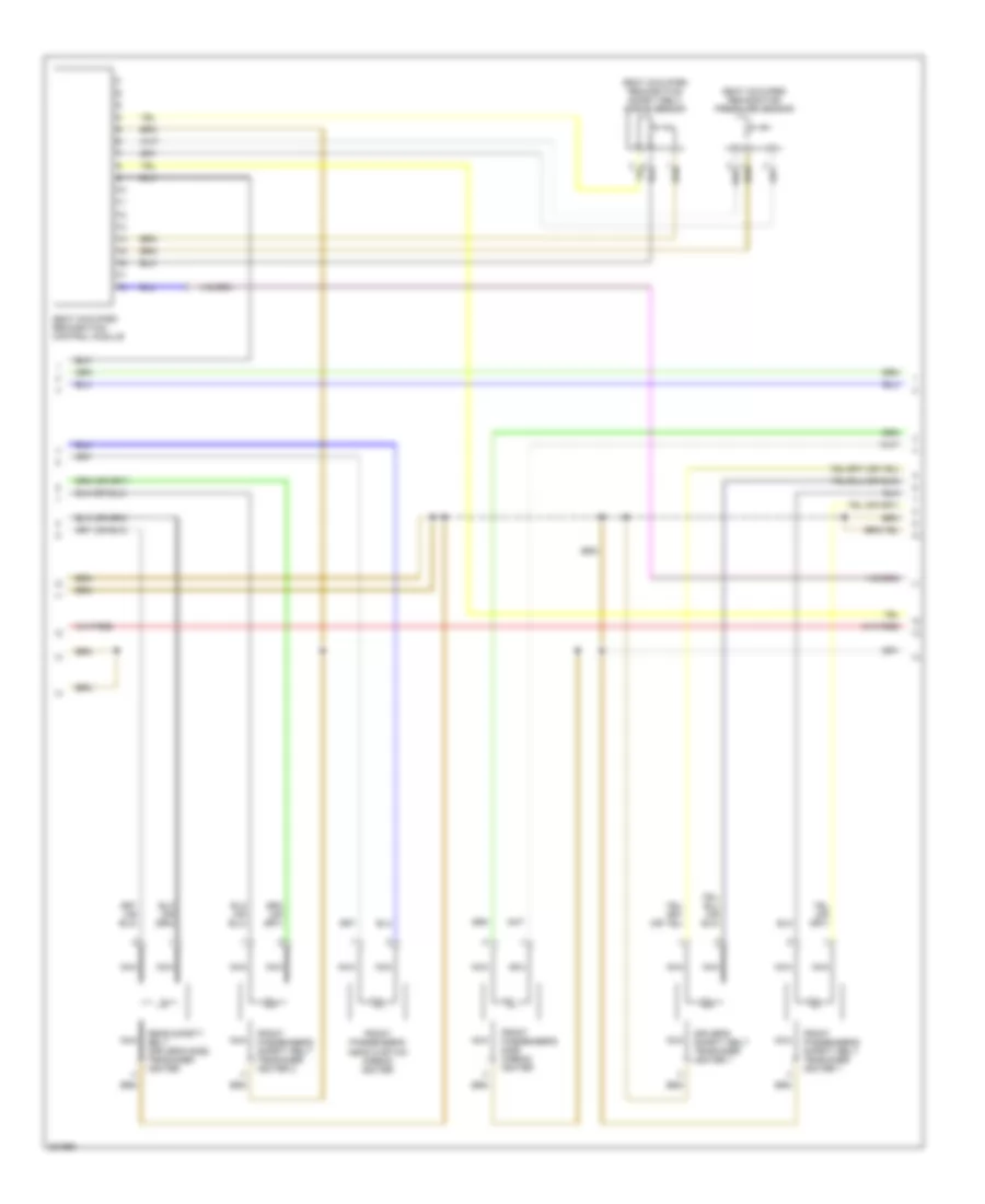 Supplemental Restraints Wiring Diagram with Rear Safety Belt Tensioner 2 of 3 for Volkswagen Passat Value Edition 2006