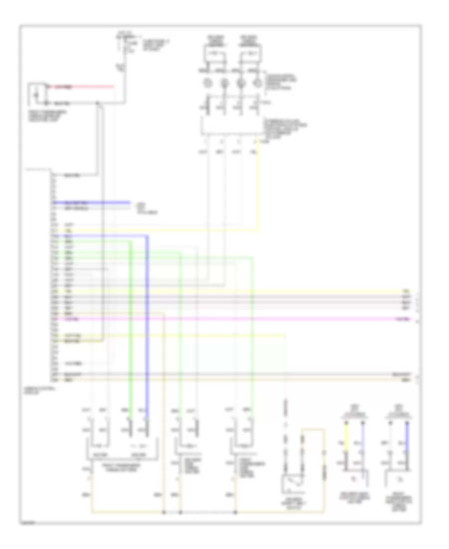 Supplemental Restraints Wiring Diagram, without Rear Safety Belt Tensioner (1 of 2) for Volkswagen Passat Value Edition 2006