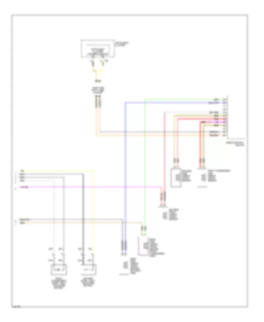 Supplemental Restraints Wiring Diagram without Rear Safety Belt Tensioner 2 of 2 for Volkswagen Passat Value Edition 2006