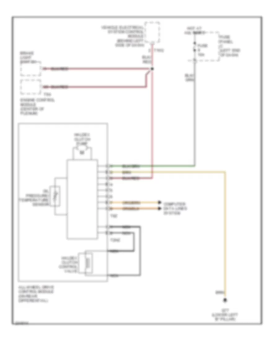 Rear Differential Lock Wiring Diagram for Volkswagen Passat Value Edition 2006