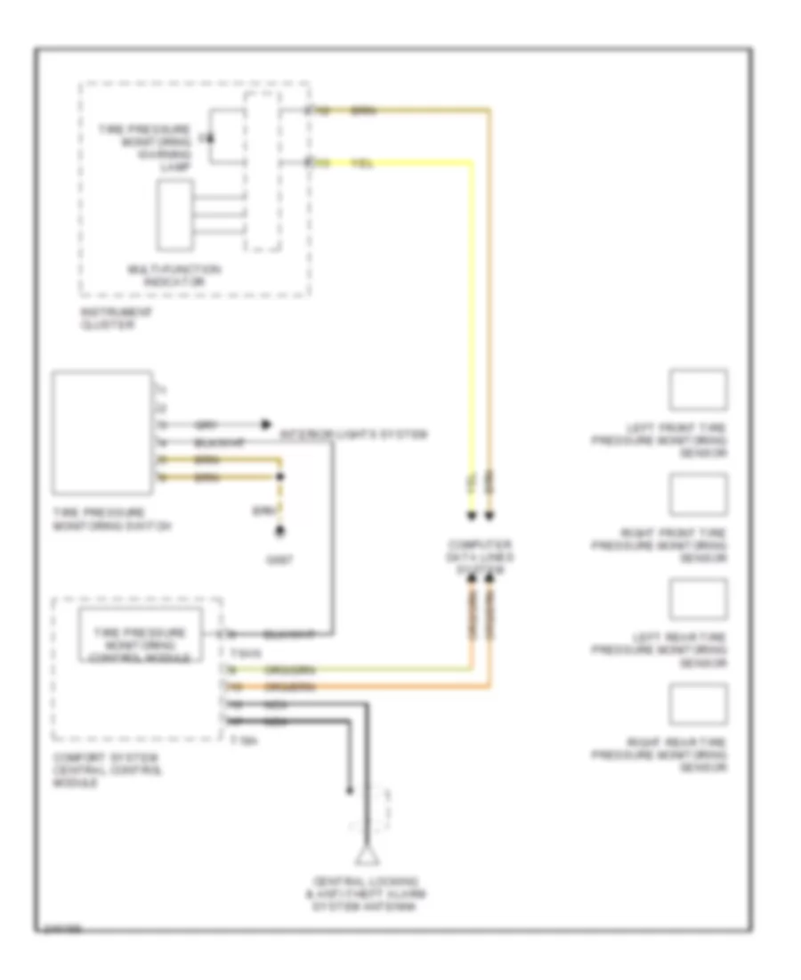 Tire Pressure Monitoring Wiring Diagram for Volkswagen Passat Value Edition 2006