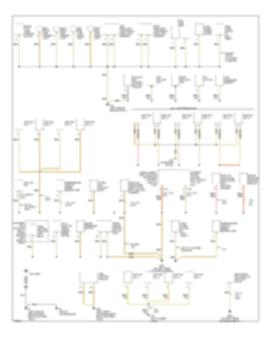 Ground Distribution Wiring Diagram 1 of 3 for Volkswagen GTI 337 Edition 2002