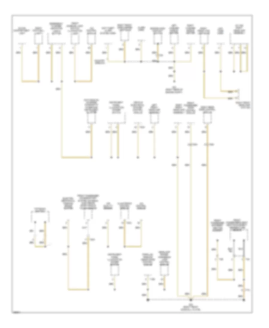 Ground Distribution Wiring Diagram Late Production 4 of 5 for Volkswagen Tiguan S 2010