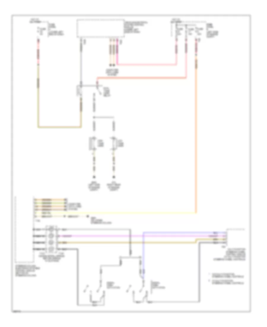 Horn Wiring Diagram Late Production for Volkswagen Tiguan S 2010