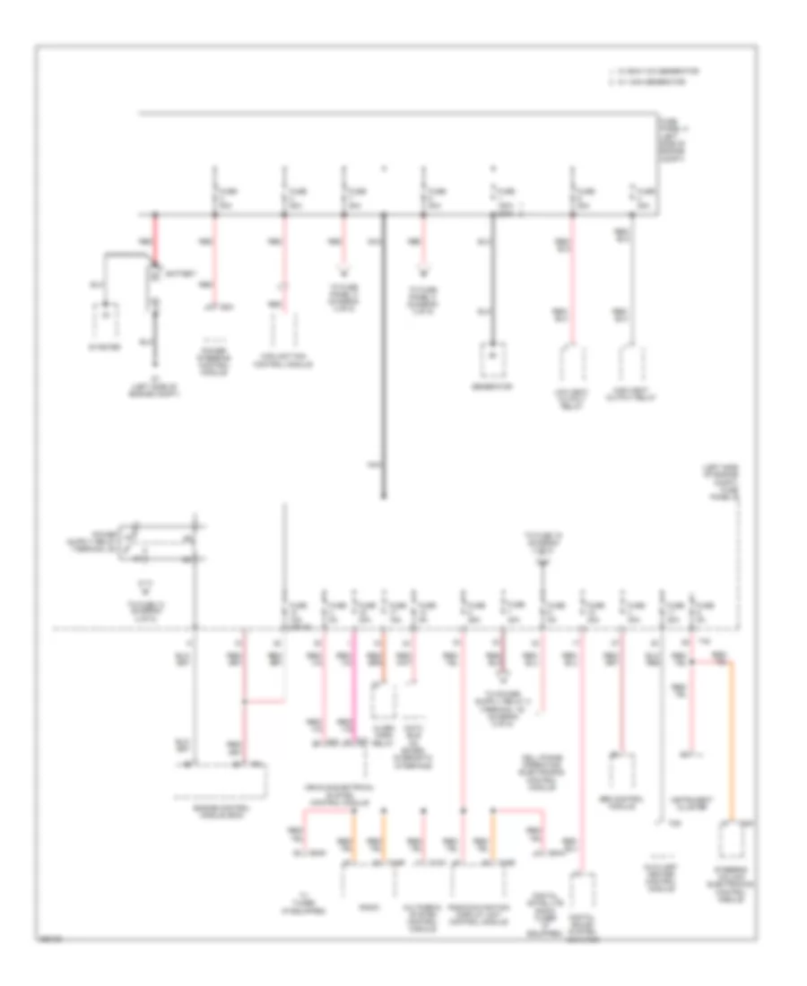 Power Distribution Wiring Diagram Early Production 1 of 5 for Volkswagen Tiguan S 2010