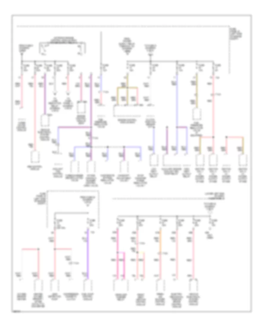 Power Distribution Wiring Diagram Early Production 2 of 5 for Volkswagen Tiguan S 2010