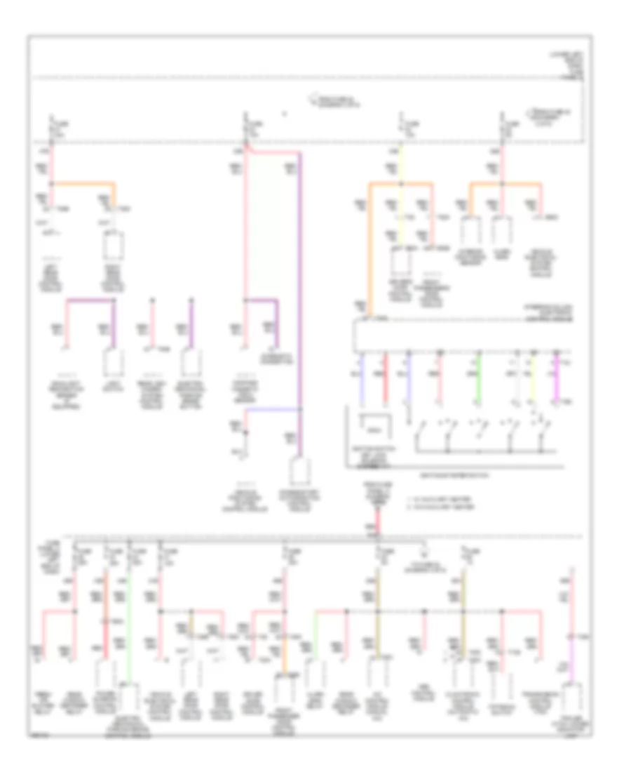 Power Distribution Wiring Diagram Early Production 3 of 5 for Volkswagen Tiguan S 2010