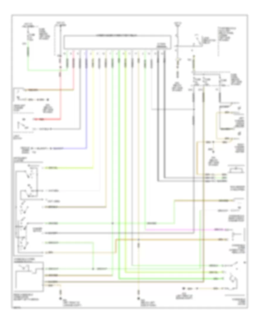Электросхема стеклоочистителя, дворников и омывателя для Volkswagen Jetta GLI 2002