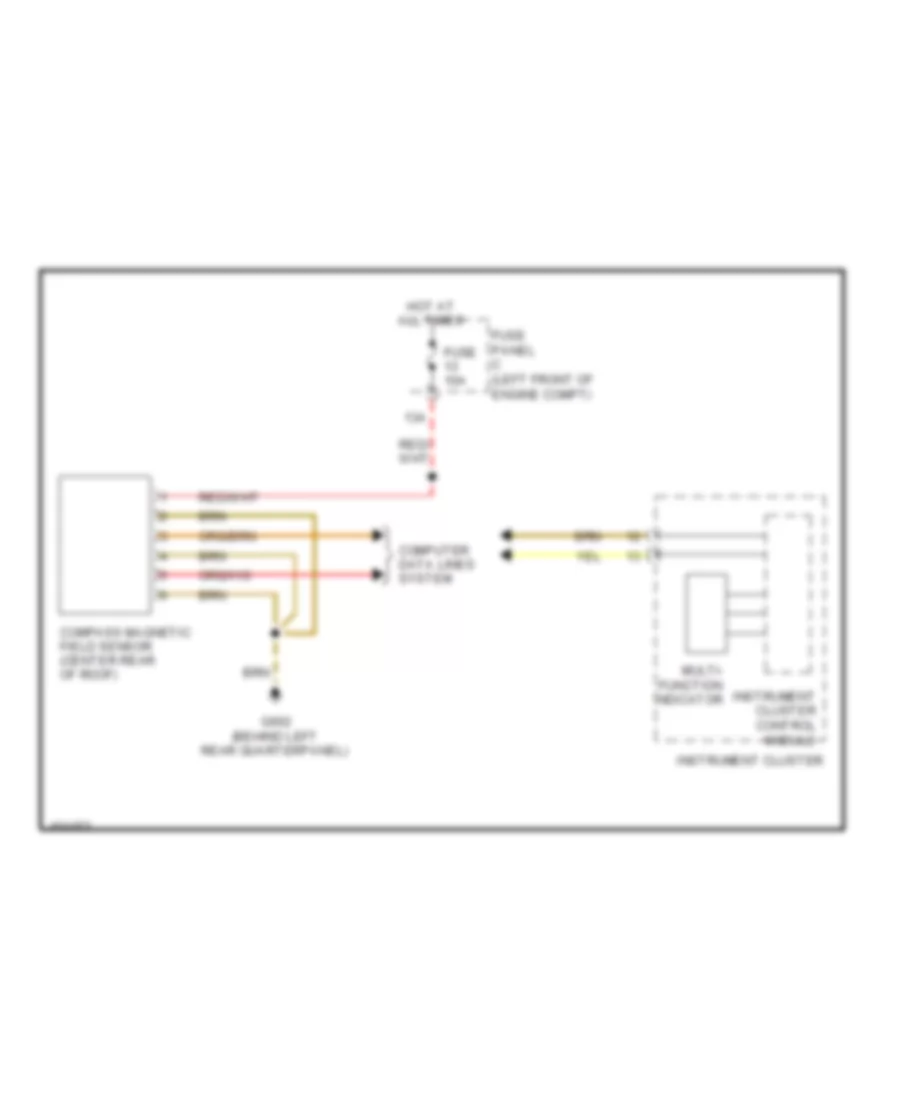 Electronic Compass Wiring Diagram for Volkswagen GTI 2 0T 2013