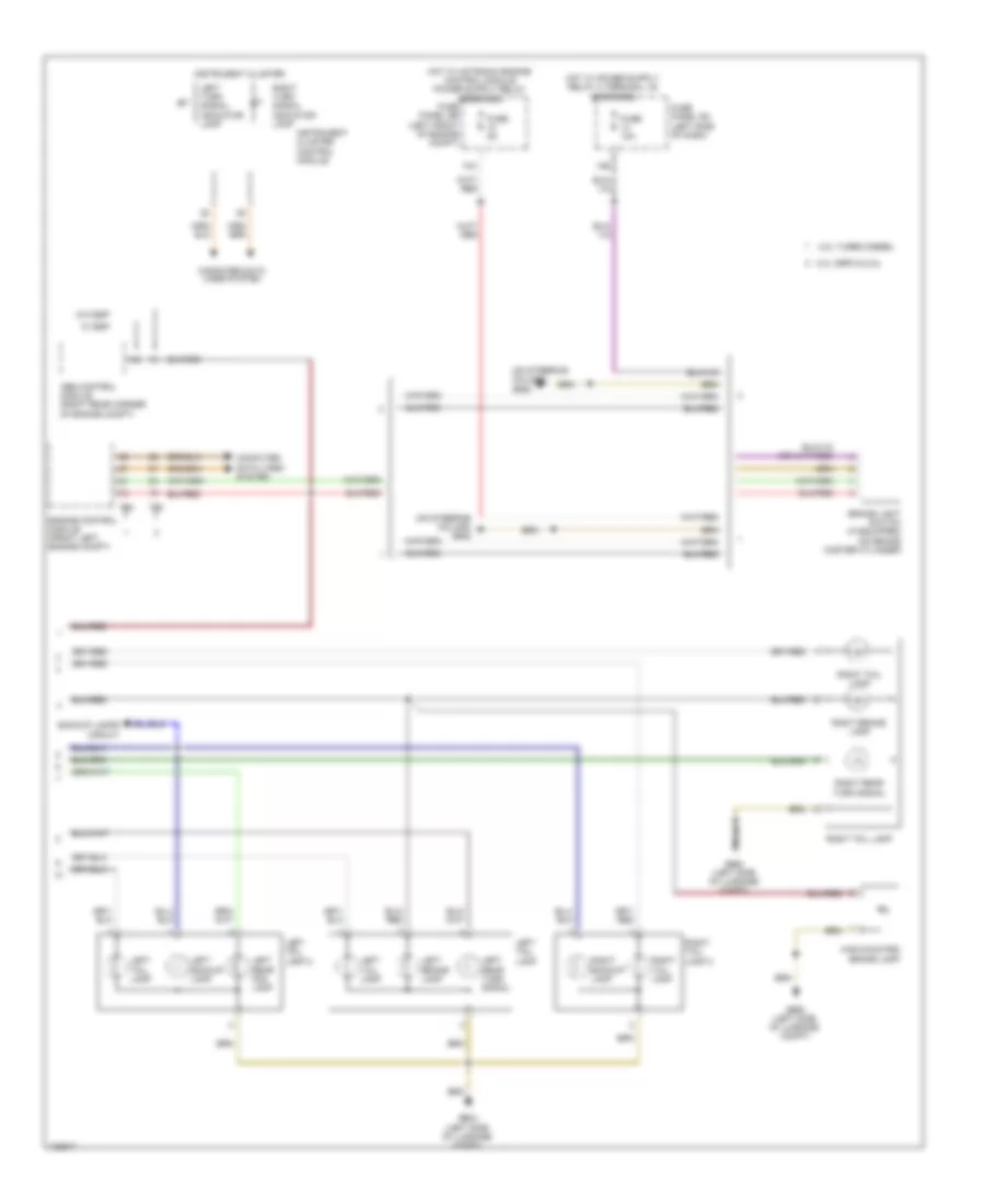 Exterior Lamps Wiring Diagram, with Low Equipment (2 of 2) for Volkswagen Jetta GLI 2013