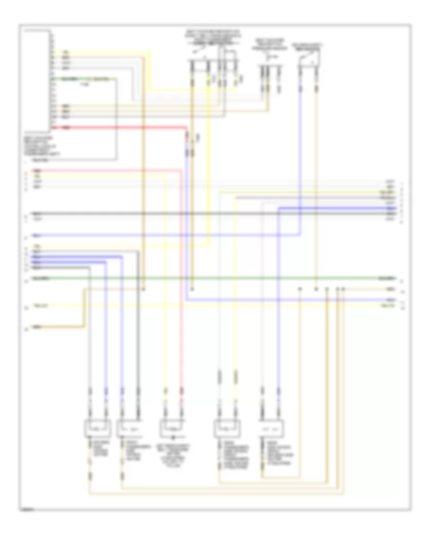 Supplemental Restraints Wiring Diagram 2 of 3 for Volkswagen Tiguan SE 4Motion 2010