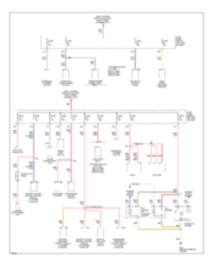 Power Distribution Wiring Diagram 3 of 3 for Volkswagen New Beetle GL 2002