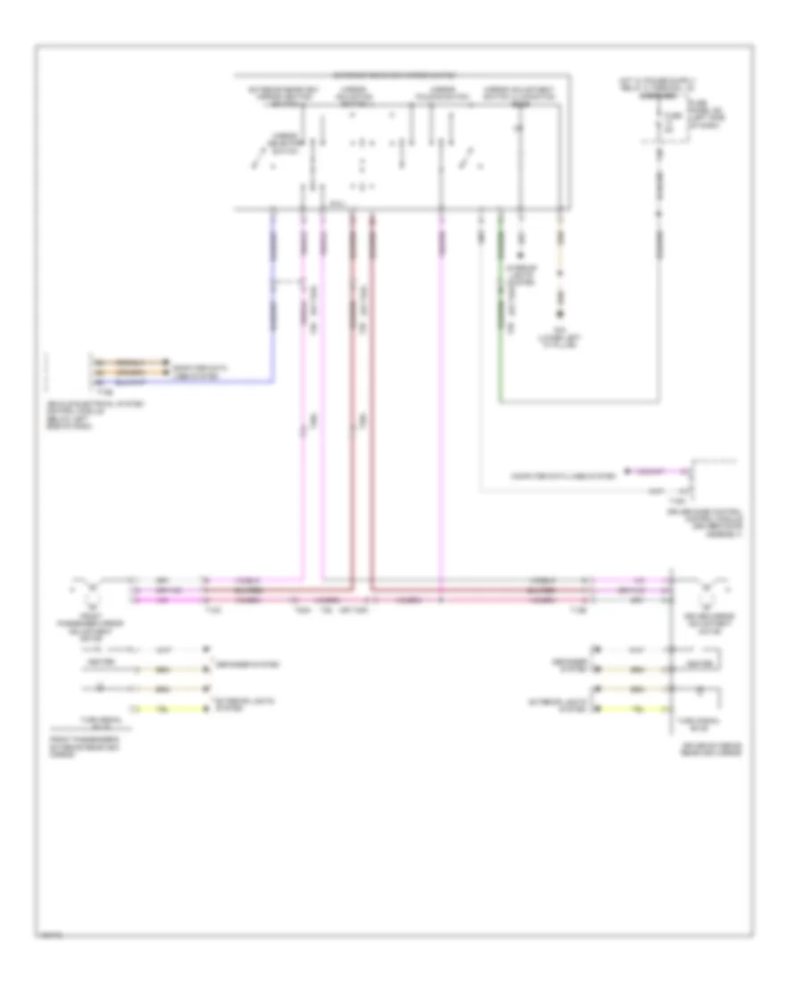 Power Mirrors Wiring Diagram, with Low Equipment for Volkswagen Jetta Hybrid SE 2013