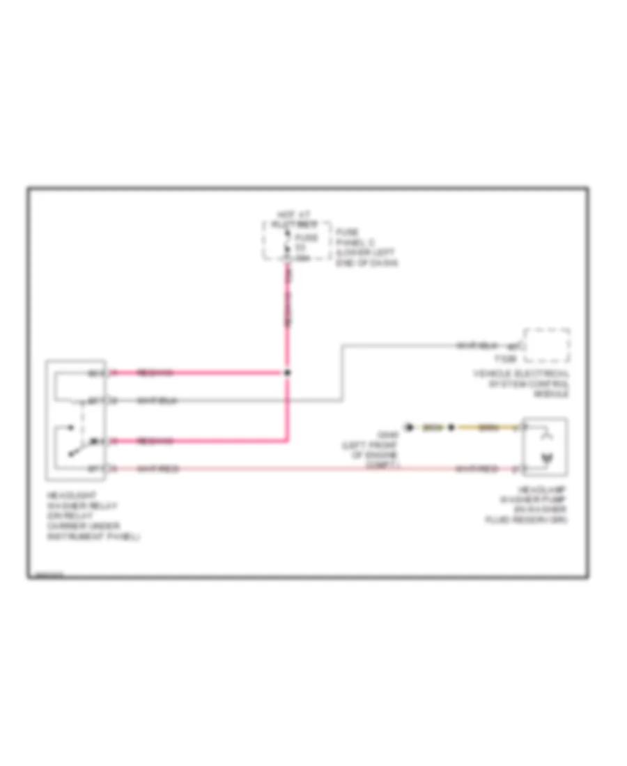 Headlamp Washer Wiring Diagram Early Production for Volkswagen Tiguan SEL 4Motion 2010