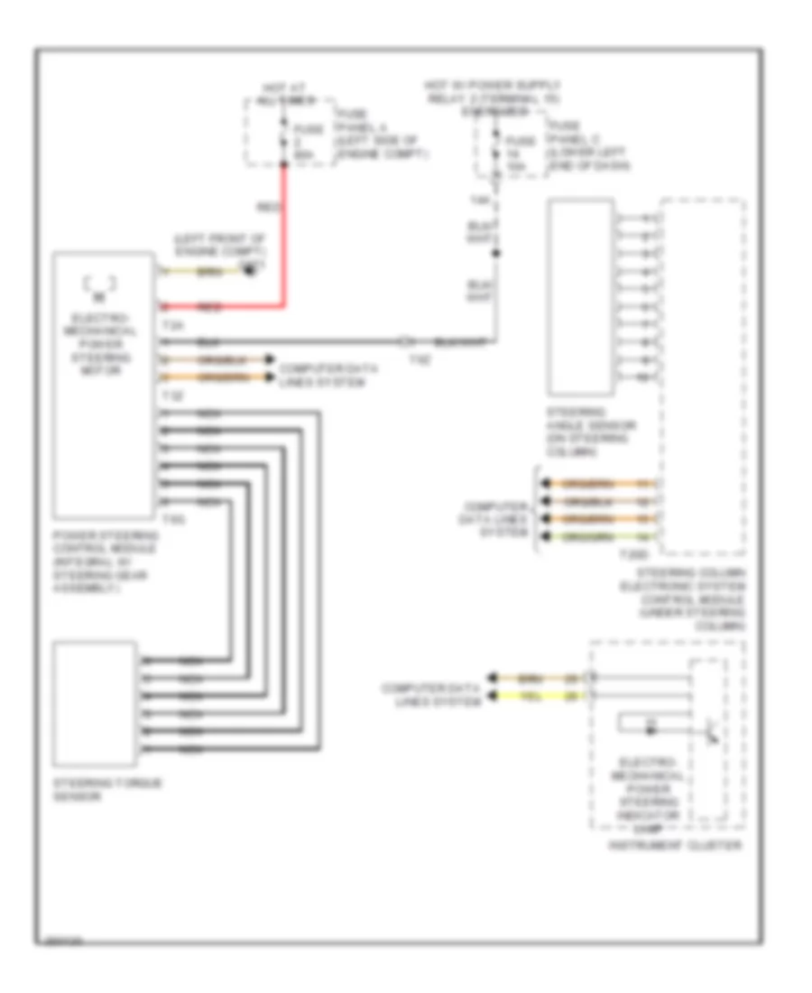 Electronic Power Steering Wiring Diagram Early Production for Volkswagen Tiguan SEL 4Motion 2010