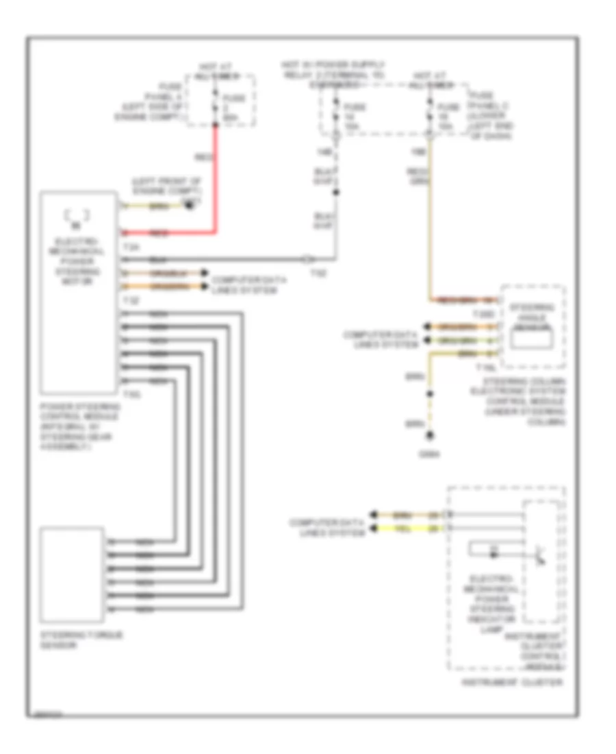 Electronic Power Steering Wiring Diagram Late Production for Volkswagen Tiguan SEL 4Motion 2010