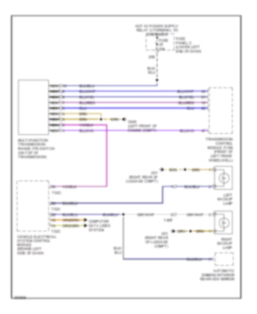 Backup Lamps Wiring Diagram A T for Volkswagen Tiguan SEL 4Motion 2010