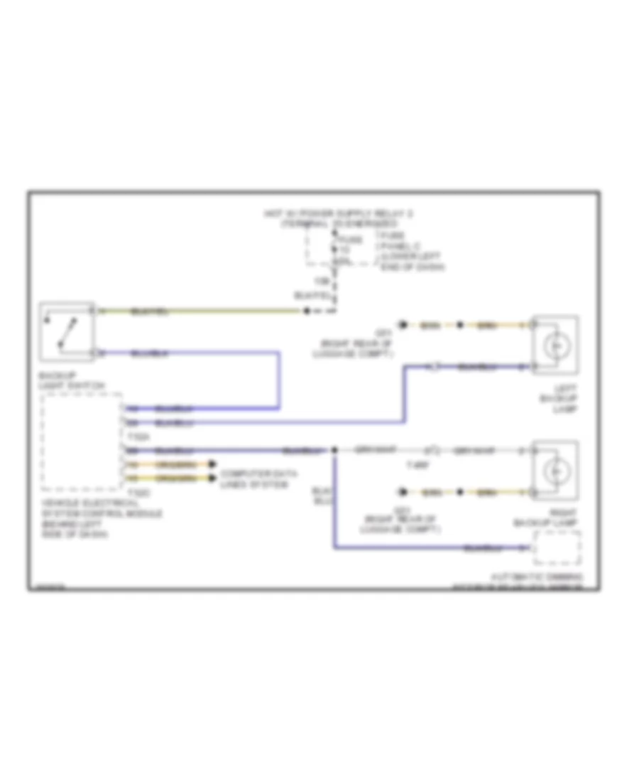 Backup Lamps Wiring Diagram M T for Volkswagen Tiguan SEL 4Motion 2010