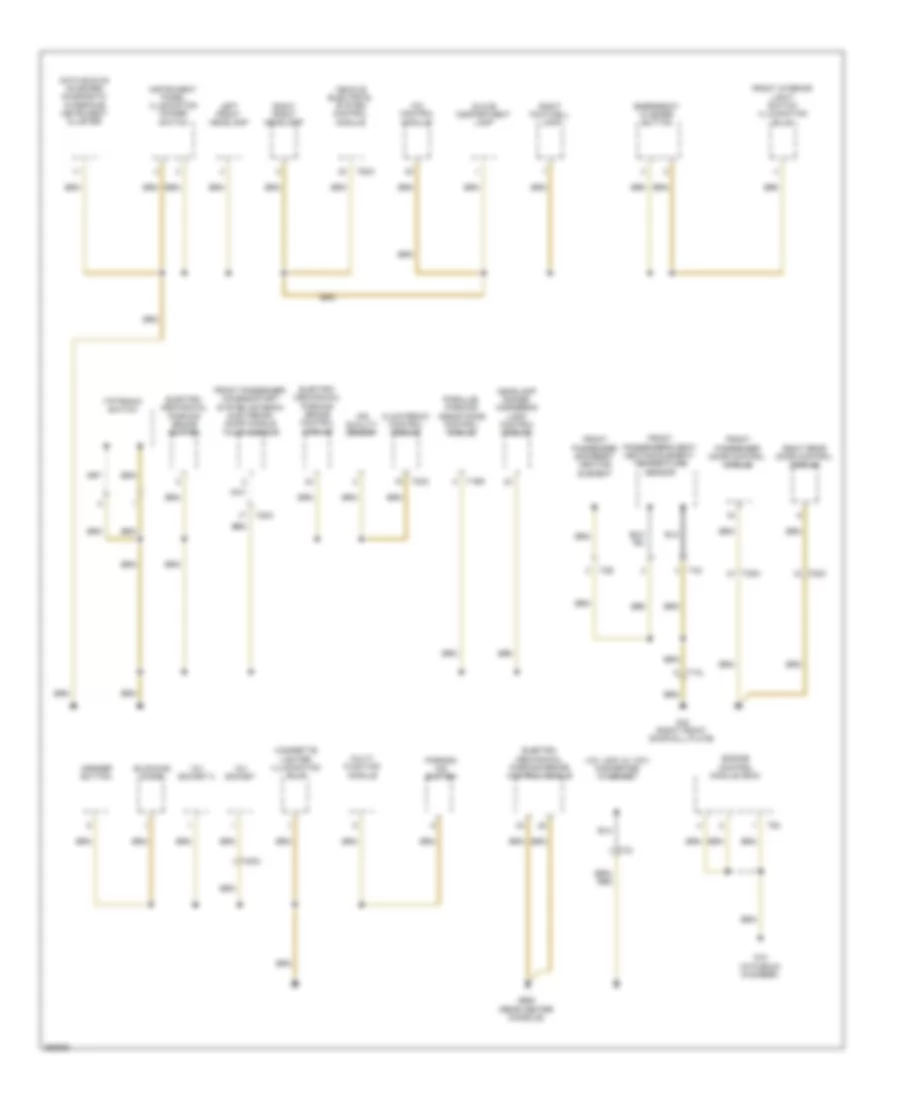 Ground Distribution Wiring Diagram Early Production 3 of 4 for Volkswagen Tiguan SEL 4Motion 2010