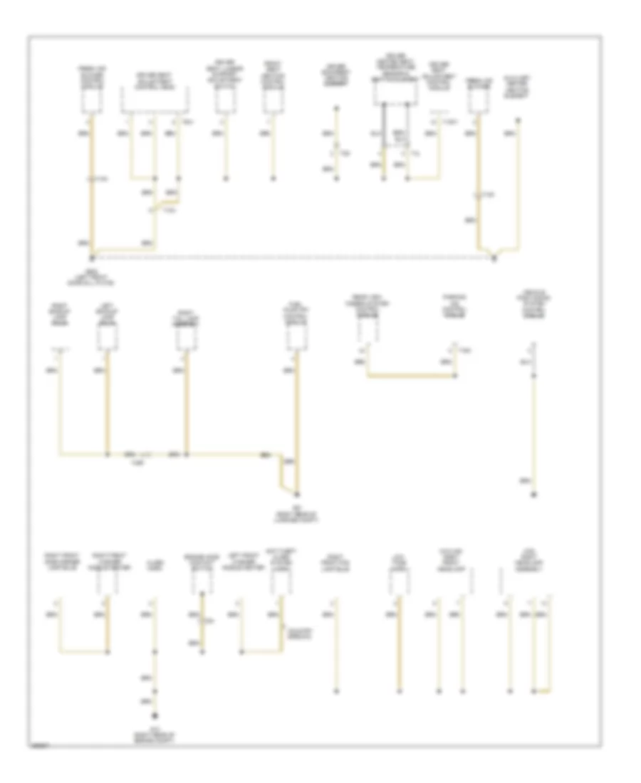 Ground Distribution Wiring Diagram Early Production 4 of 4 for Volkswagen Tiguan SEL 4Motion 2010