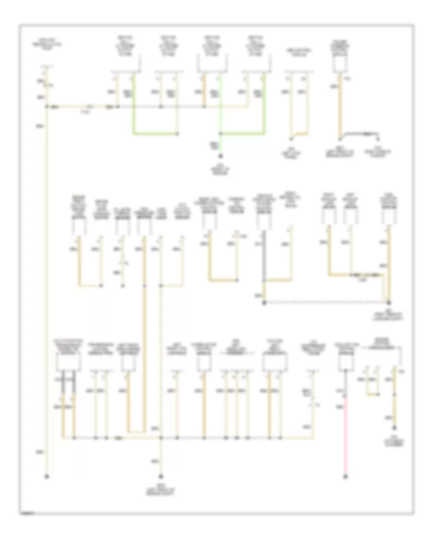 Ground Distribution Wiring Diagram Late Production 3 of 5 for Volkswagen Tiguan SEL 4Motion 2010