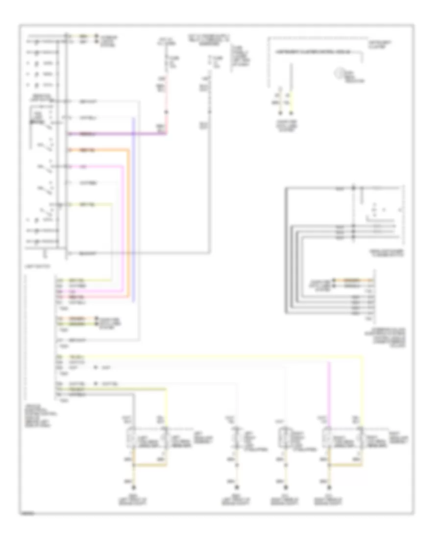 Headlights Wiring Diagram Late Production without Xenon Lamps for Volkswagen Tiguan SEL 4Motion 2010