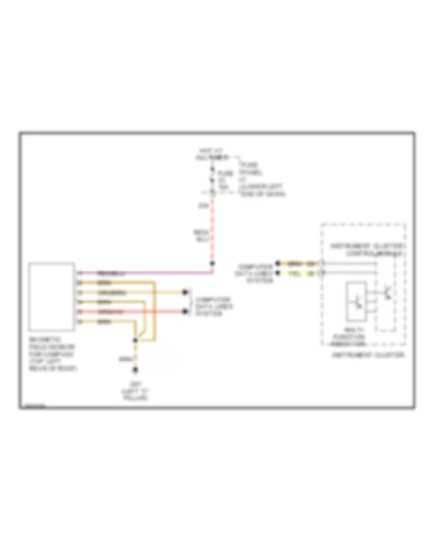 Electronic Compass Wiring Diagram for Volkswagen Tiguan SEL 4Motion 2010