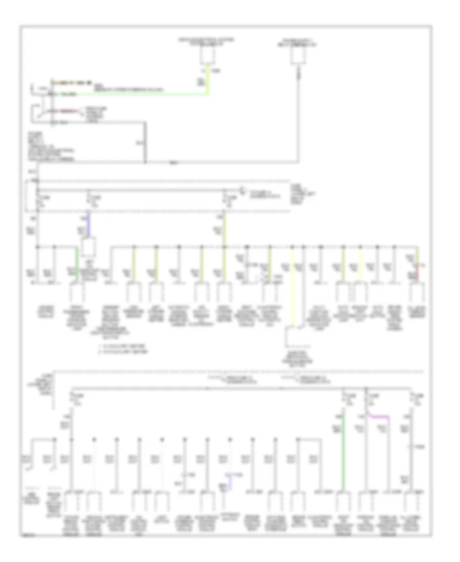 Power Distribution Wiring Diagram Early Production 5 of 5 for Volkswagen Tiguan SEL 4Motion 2010