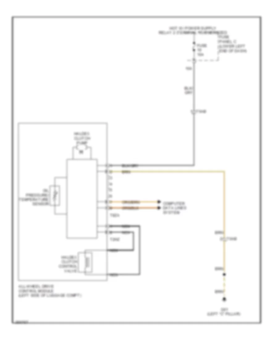 AWD Wiring Diagram for Volkswagen Tiguan SEL 4Motion 2010