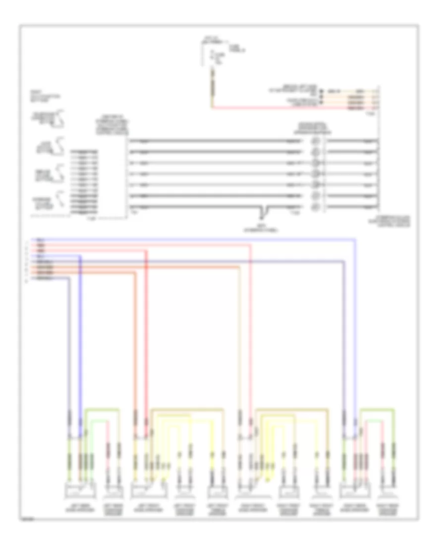 Radio Wiring Diagram, RNS with 10 Passive Speakers (2 of 2) for Volkswagen Touareg 2010