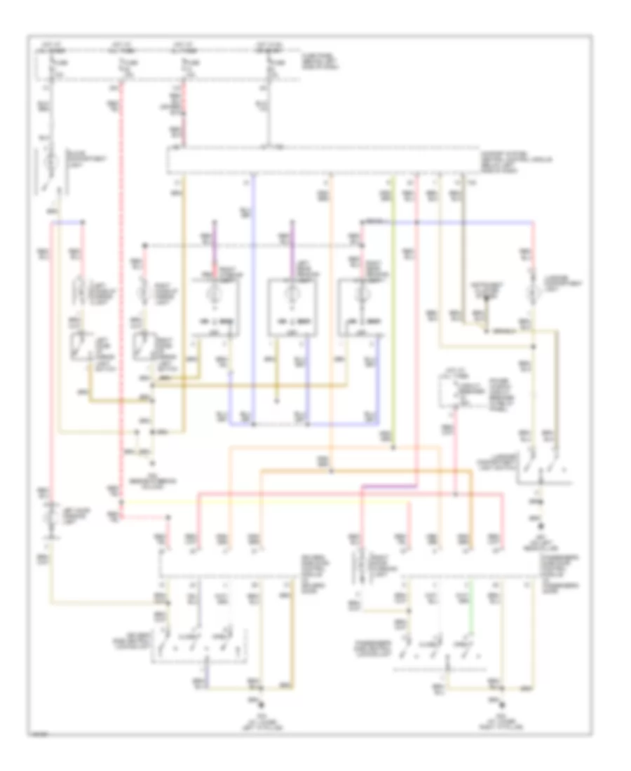 Courtesy Lamps Wiring Diagram with Power Windows for Volkswagen New Beetle GLX 2002