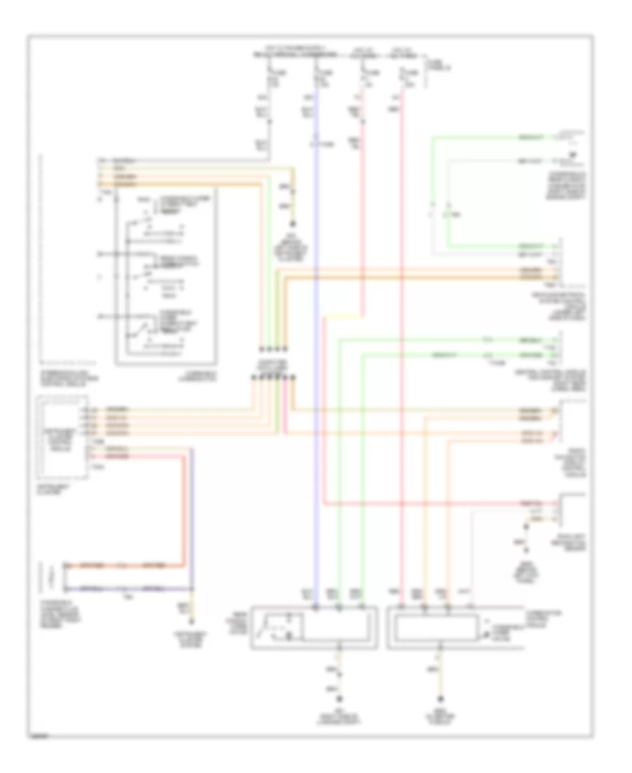 Электросхема стеклоочистителя, дворников и омывателя для Volkswagen Touareg TDI 2010