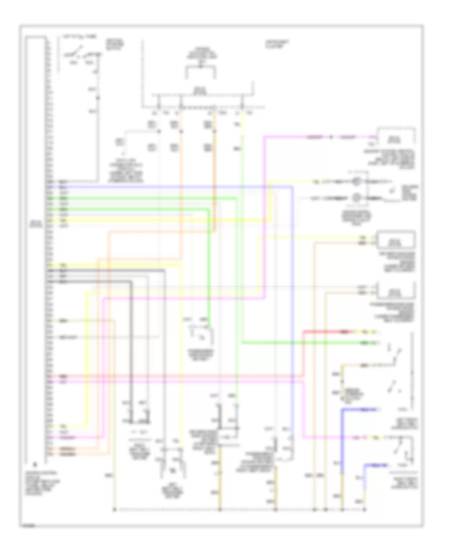Supplemental Restraint Wiring Diagram, Late Production for Volkswagen New Beetle Turbo S 2002