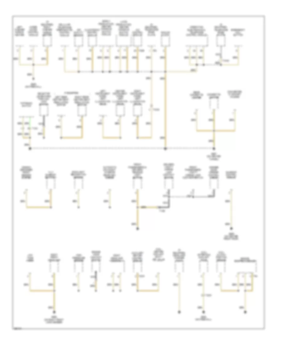 Ground Distribution Wiring Diagram 4 of 5 for Volkswagen CC Lux 2011