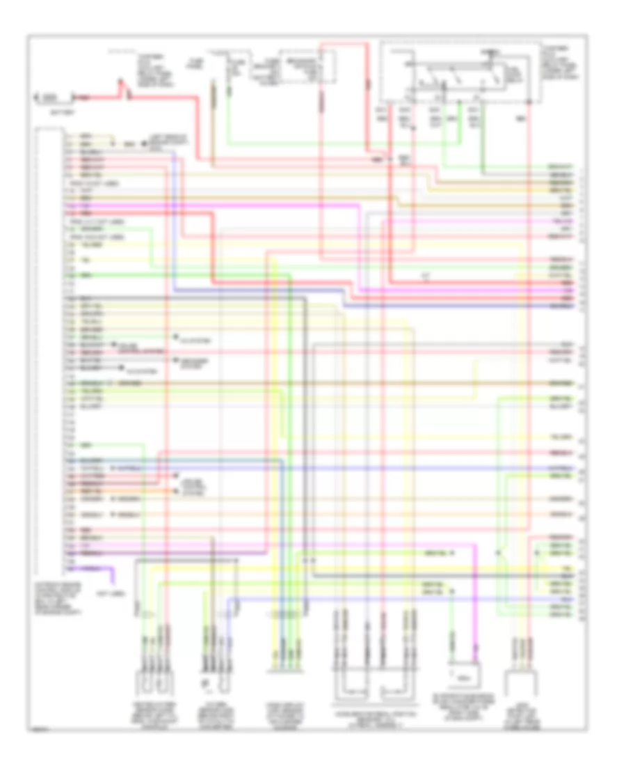 2.8L, Engine Performance Wiring Diagrams (1 of 3) for Volkswagen Passat GLS 2002