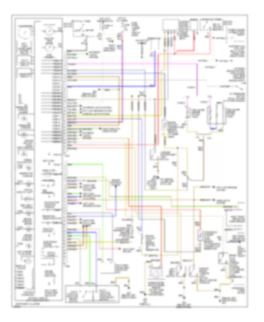 Instrument Cluster Wiring Diagram for Volkswagen Passat GLS 2002