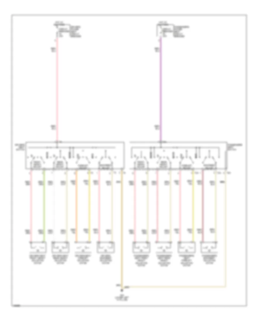 Power Seats Wiring Diagram for Volkswagen Passat GLS 2002