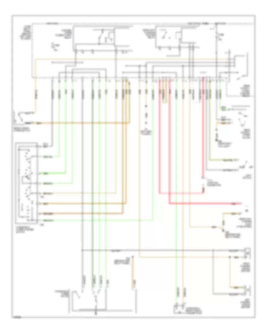 Электросхема стеклоочистителя, дворников и омывателя для Volkswagen EuroVan MV 2003