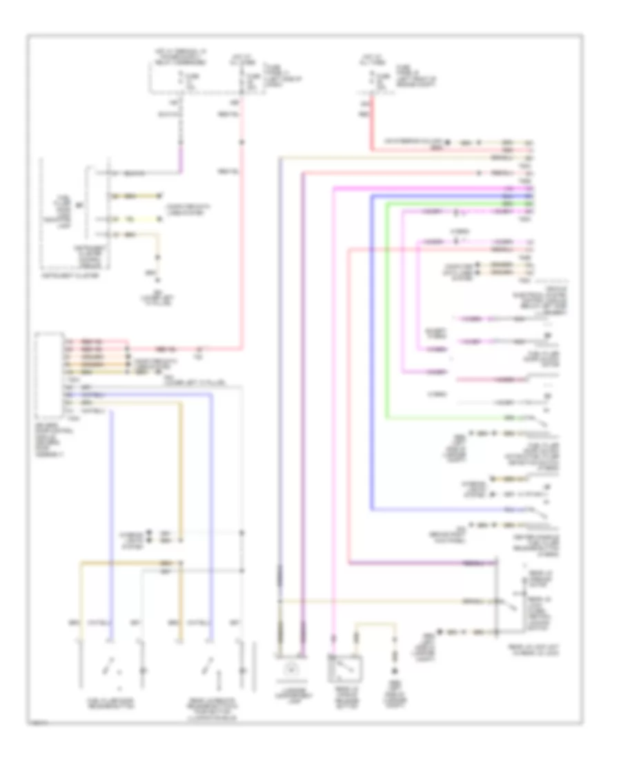 Trunk  Fuel Door Release Wiring Diagram, with High Equipment for Volkswagen Jetta TDI 2013